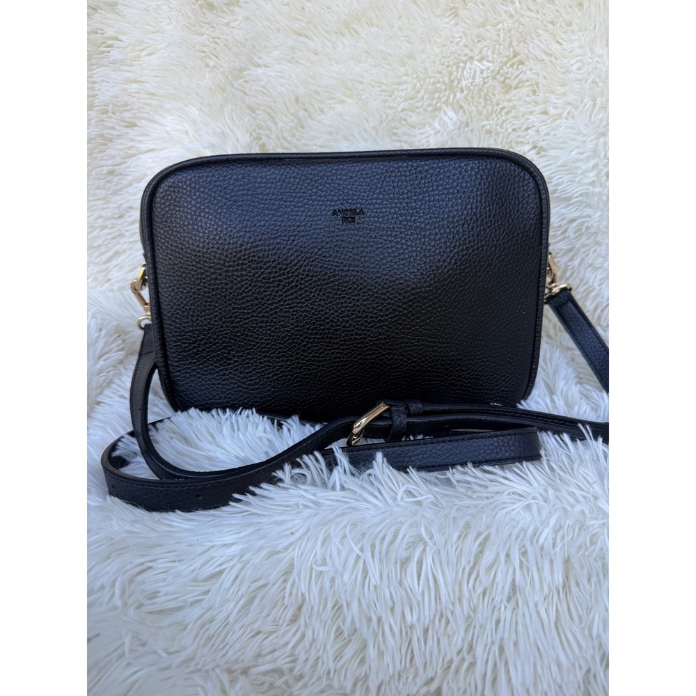 Angela Roi Jane Crossbody Bag Black with Gold Hardware